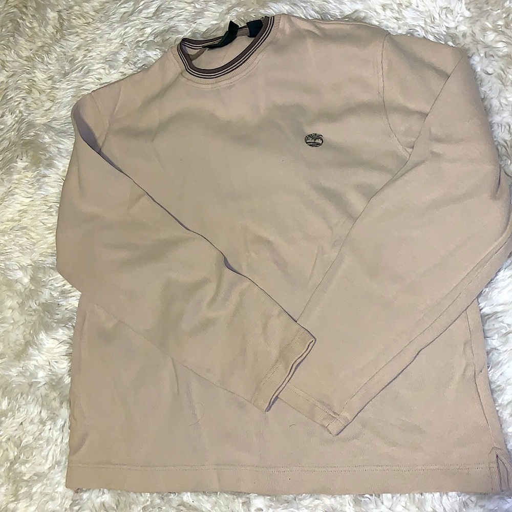Cream timberland unisex pullover